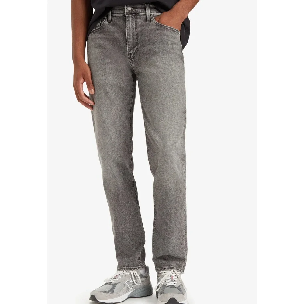(A8) Levis 502 Regular Fit Tapered Grey Denim Jeans Mens 40x32 Gray Wash